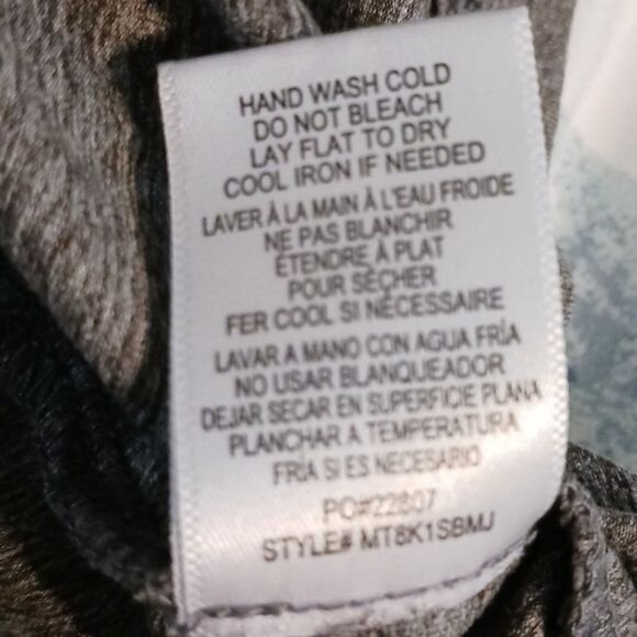 MOD Lusive Gray Crew Neck Long Sleeve Top High-Low Super Soft Tee Size L - Picture 7 of 10